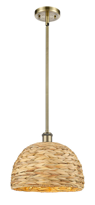 Innovations 516-1S-AB-RBD-12-NAT One Light Pendant, Antique Brass