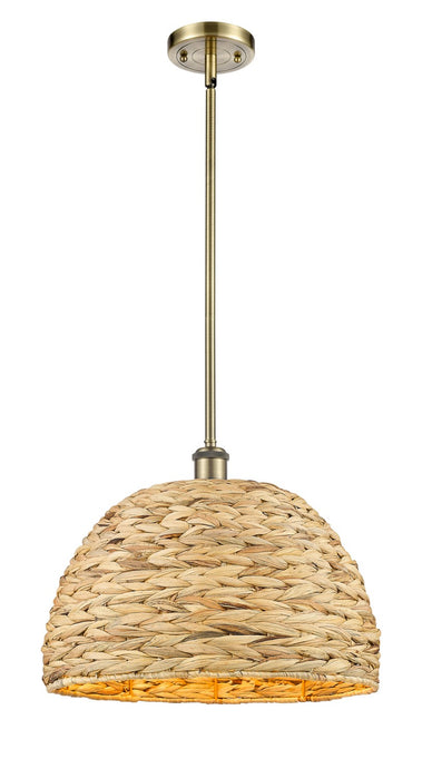 Innovations 516-1S-AB-RBD-16-NAT One Light Pendant, Antique Brass
