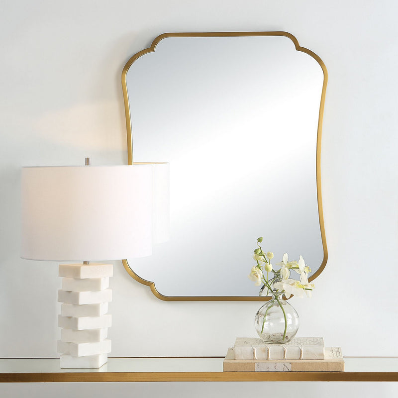 Uttermost 09904 Mirror, Brushed Brass
