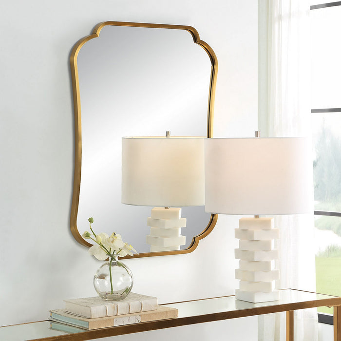 Uttermost 09904 Mirror, Brushed Brass