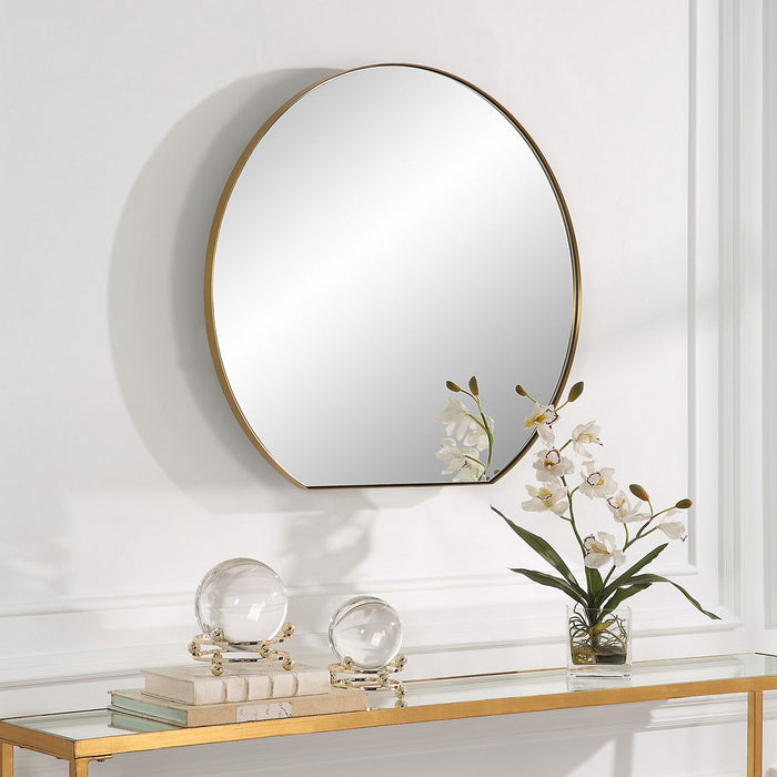 Uttermost 09922 Mirror, Brushed Brass