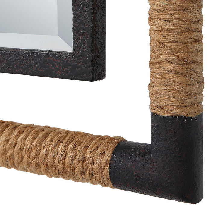 Uttermost 09925 Mirror, Textured Rust Black