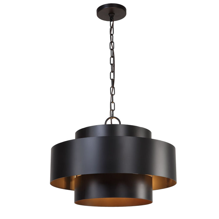 Uttermost 21585 Four Light Pendant, Dark Bronze