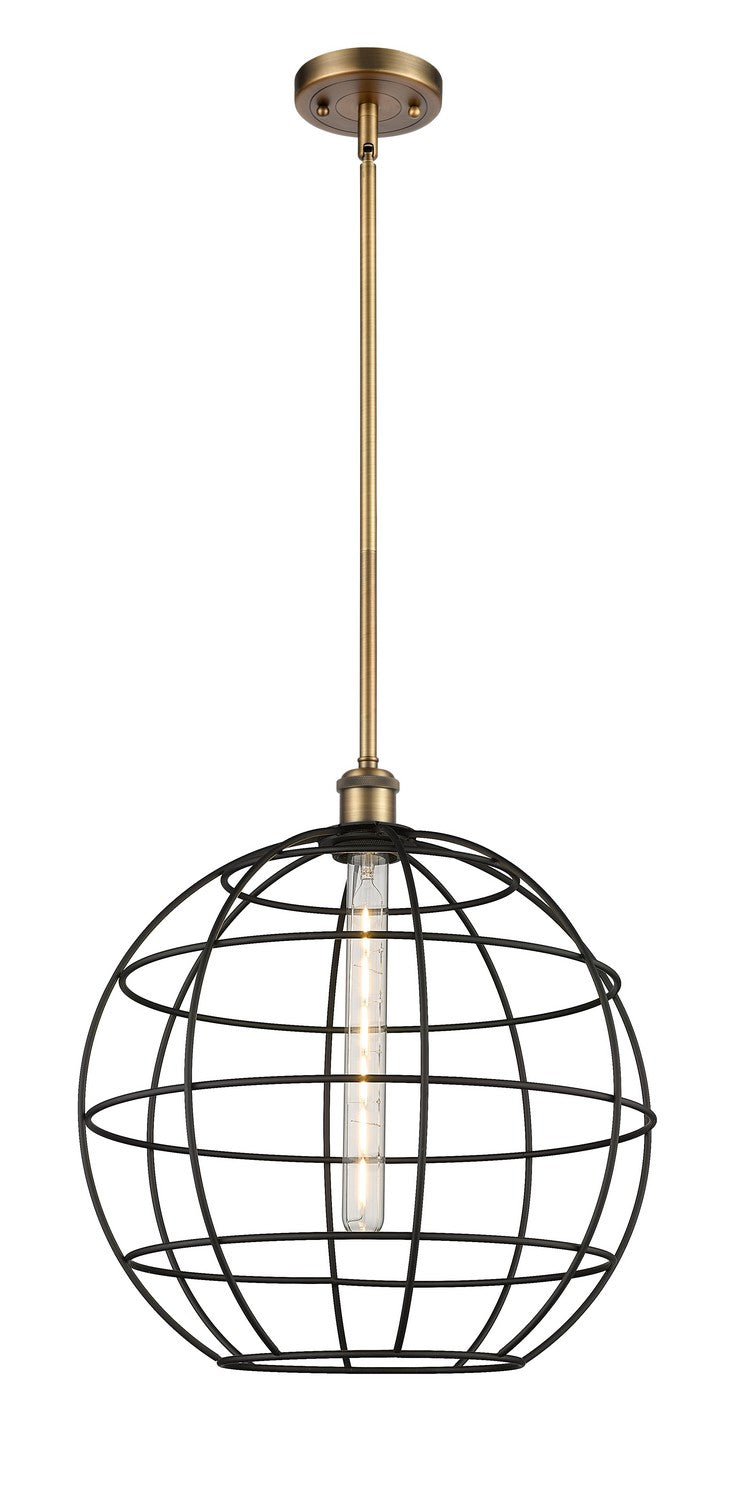 Innovations 516-1S-BB-CE-16-BK LED Pendant, Brushed Brass