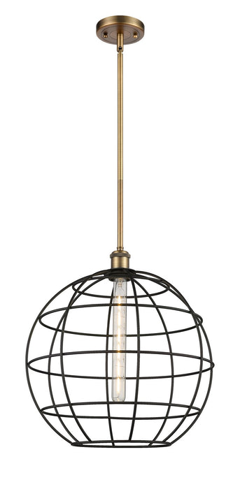 Innovations 516-1S-BB-CE-16-BK LED Pendant, Brushed Brass