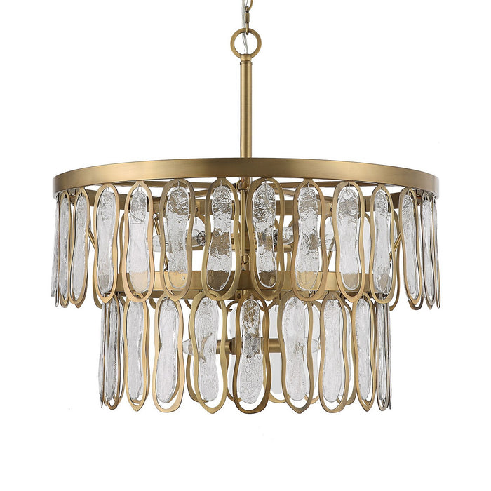 Uttermost 21586 Nine Light Pendant, Antique Brass