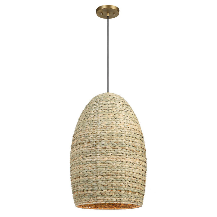 Uttermost 21587 One Light Pendant, Antique Brass