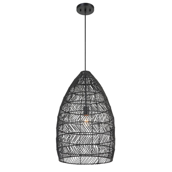 Uttermost 21588 One Light Pendant, Matte Black