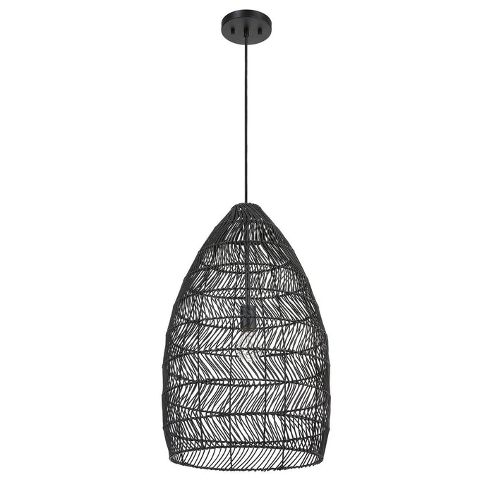 Uttermost 21588 One Light Pendant, Matte Black