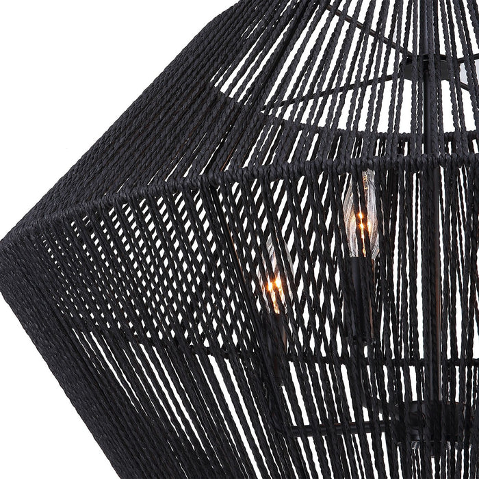Uttermost 21589 Four Light Pendant, Matte Black