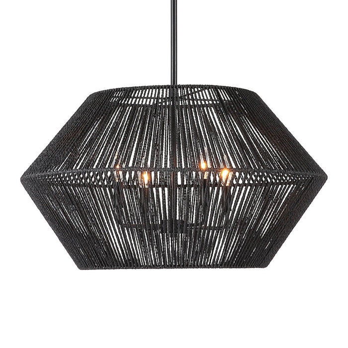 Uttermost 21589 Four Light Pendant, Matte Black