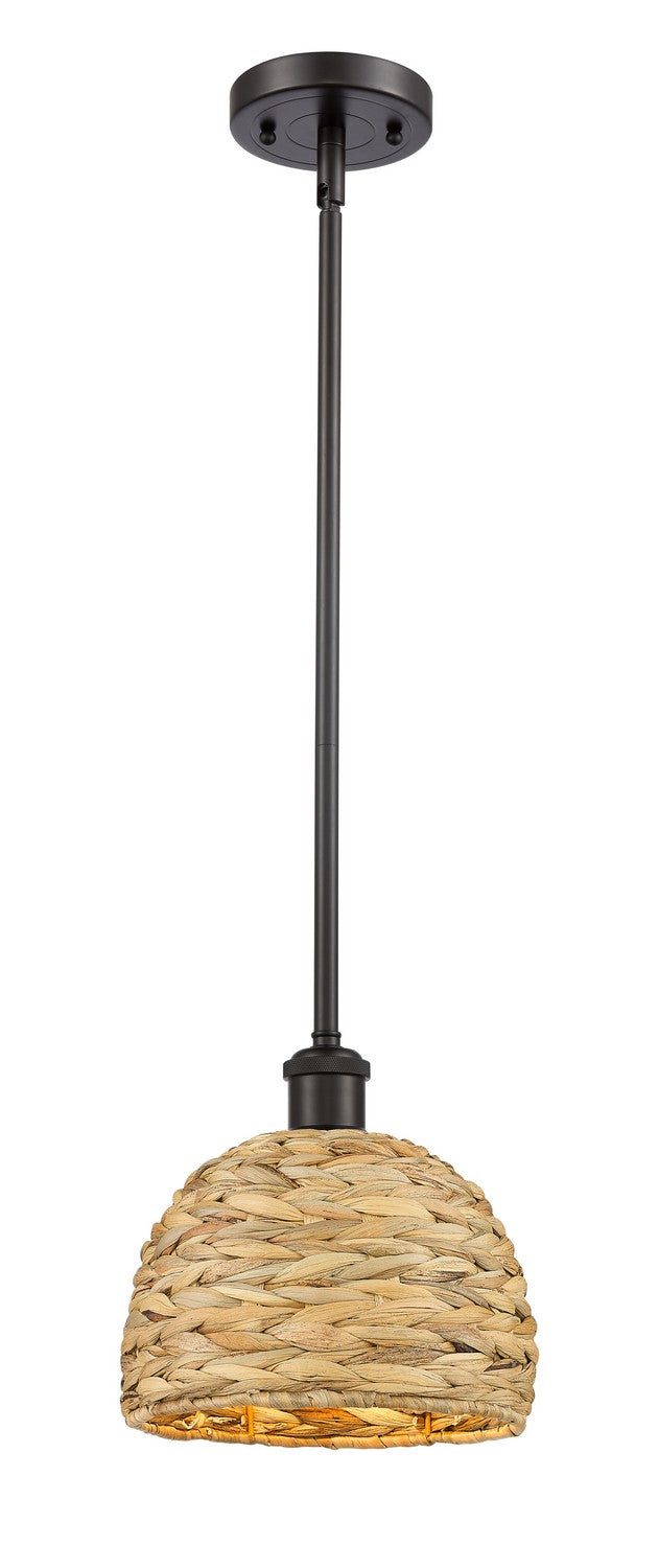 Innovations 516-1S-OB-RBD-8-NAT One Light Pendant, Oil Rubbed Bronze