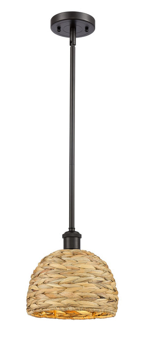 Innovations 516-1S-OB-RBD-8-NAT One Light Pendant, Oil Rubbed Bronze