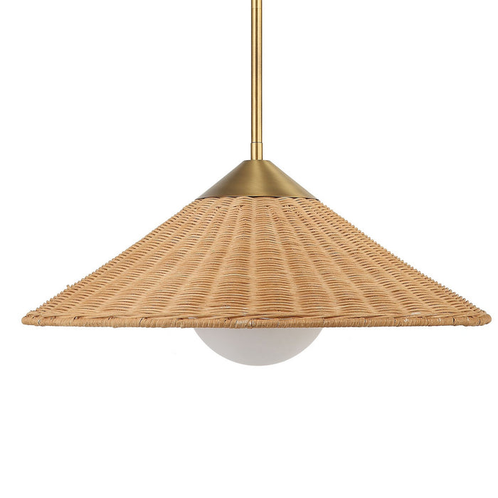 Uttermost 21590 One Light Pendant, Antique Brass