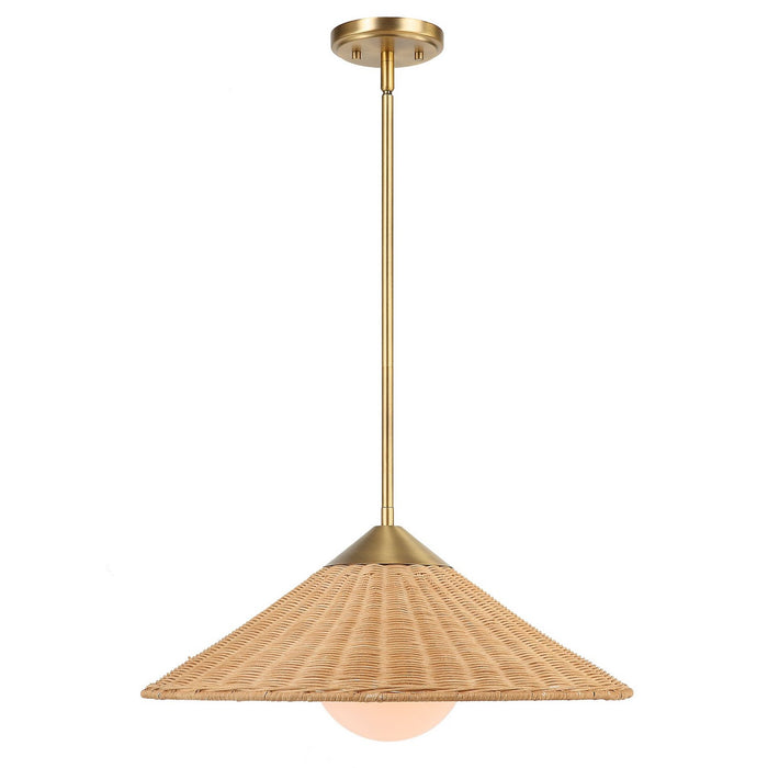 Uttermost 21590 One Light Pendant, Antique Brass