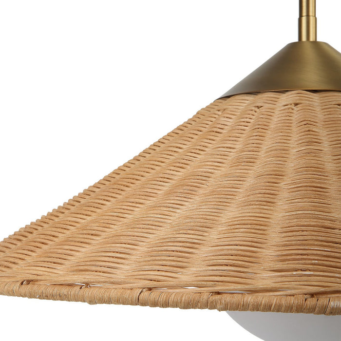 Uttermost 21590 One Light Pendant, Antique Brass