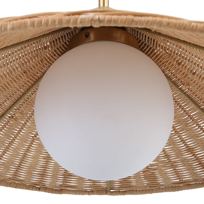 Uttermost 21590 One Light Pendant, Antique Brass