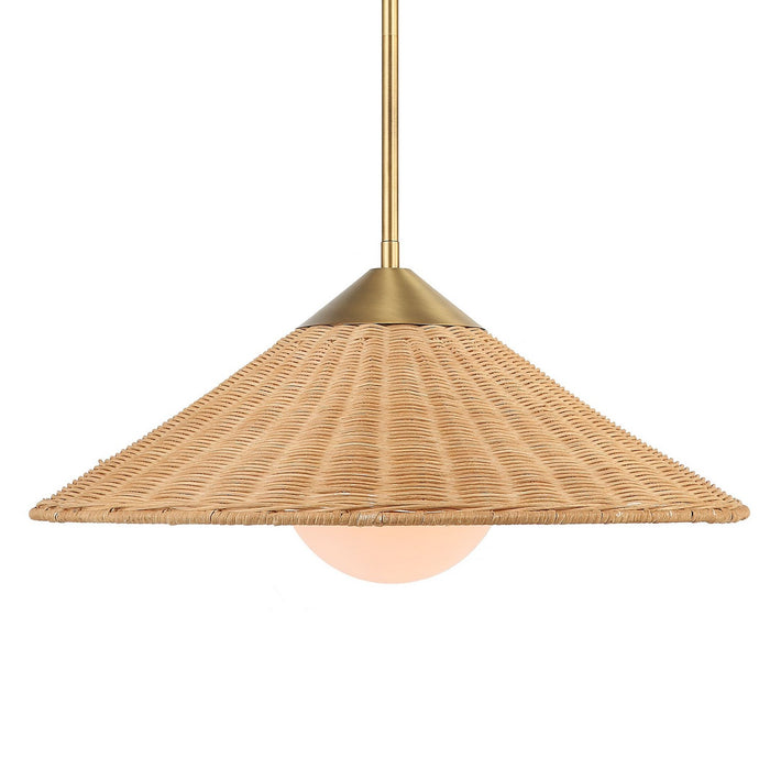 Uttermost 21590 One Light Pendant, Antique Brass