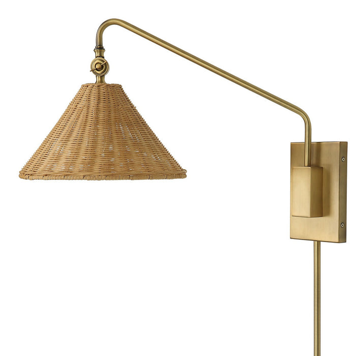Uttermost 22571 One Light Wall Sconce, Antique Brass