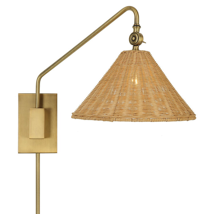 Uttermost 22571 One Light Wall Sconce, Antique Brass