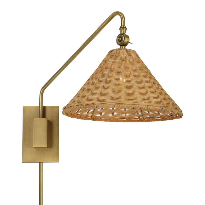 Uttermost 22571 One Light Wall Sconce, Antique Brass
