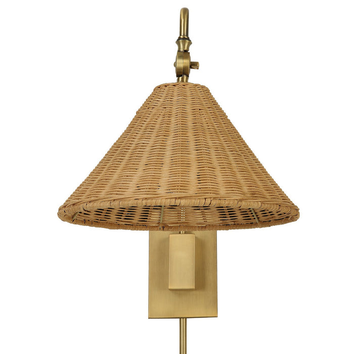 Uttermost 22571 One Light Wall Sconce, Antique Brass