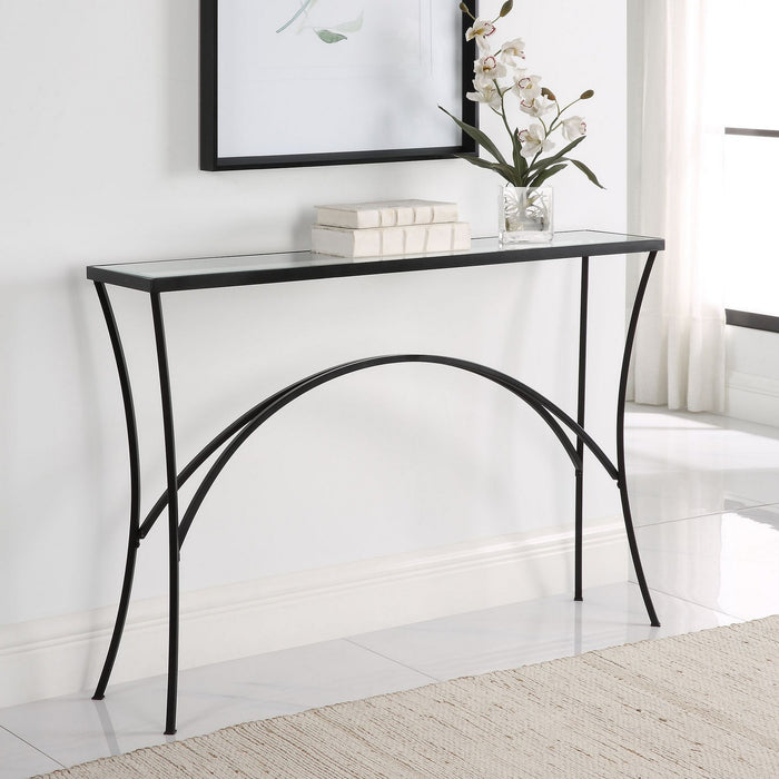 Uttermost 22910 Console Table, Satin Black