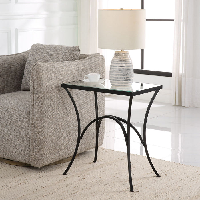 Uttermost 22911 End Table, Satin Black