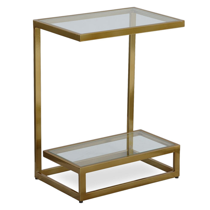 Uttermost 22913 Accent Table, Brushed Brass