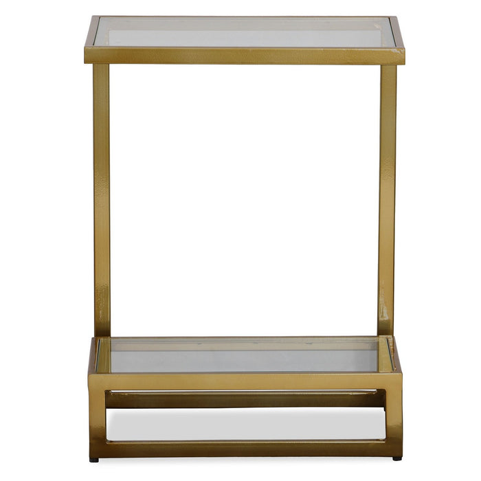 Uttermost 22913 Accent Table, Brushed Brass