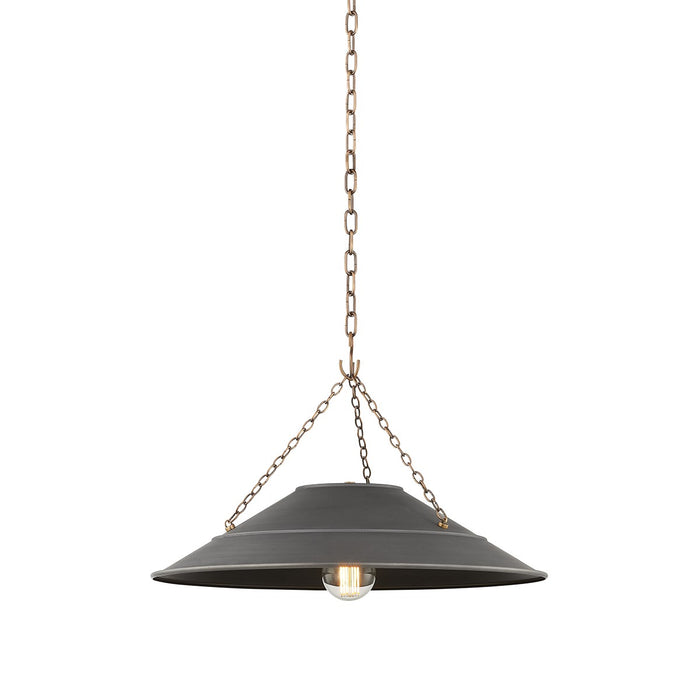 Troy Lighting F1223-PBR/GRA One Light Pendant, Patina Brass
