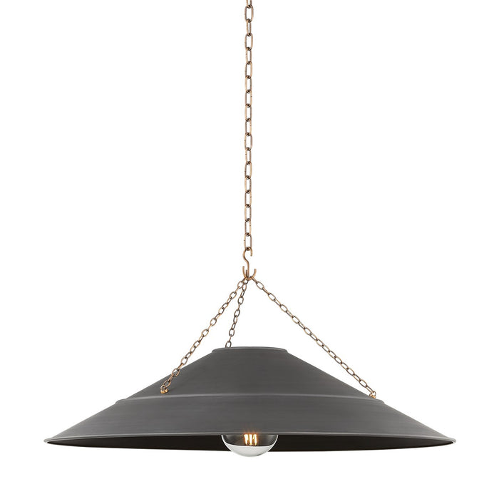 Troy Lighting F1234-PBR/GRA One Light Pendant, Patina Brass