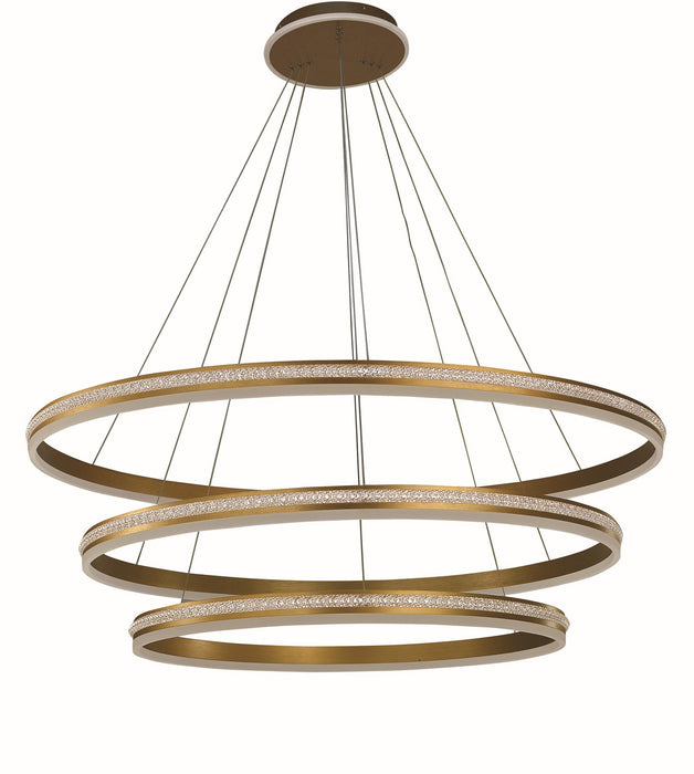 Thumprints T1053-BG LED Foyer Chandelier, Brushed Gold