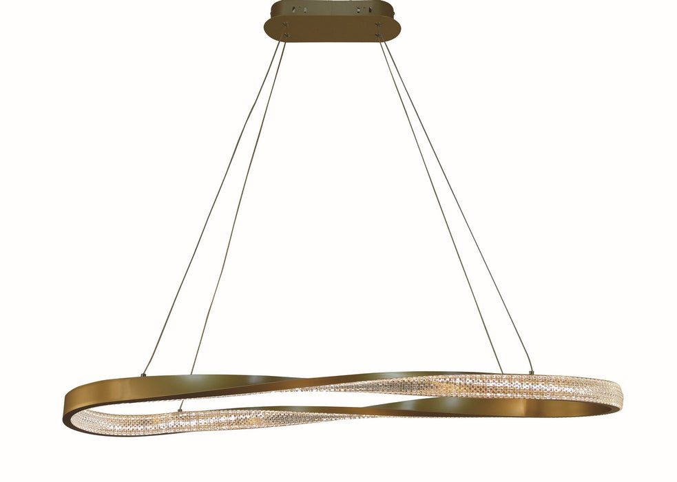 Thumprints T1065-BG LED Chandelier, Brushed Gold