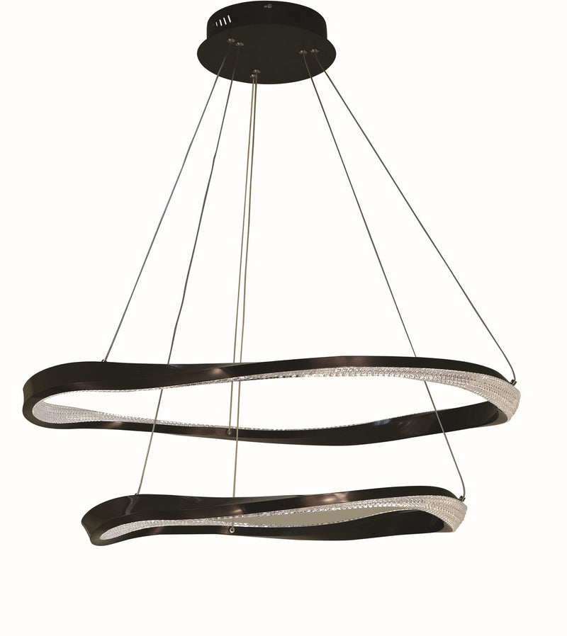 Thumprints T1068-BK LED Chandelier, Black