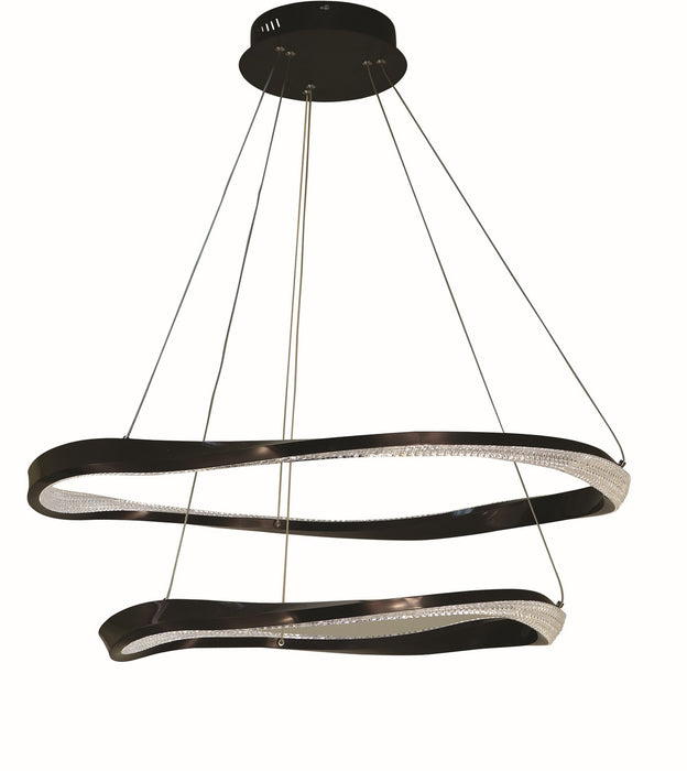 Thumprints T1068-BK LED Chandelier, Black
