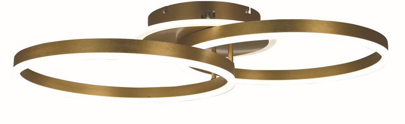 Thumprints T1070-BG LED Flush/Semi-Flush Mount, Brushed Gold