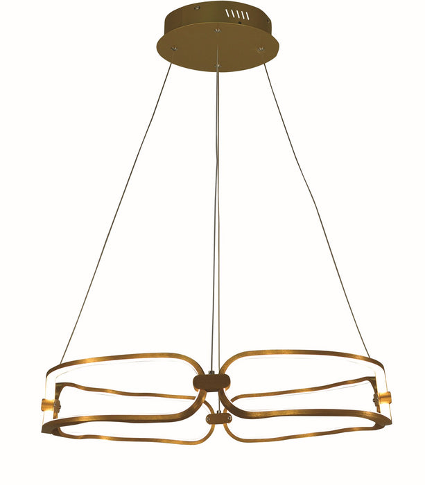 Thumprints T1072-BG LED Chandelier, Brushed Gold