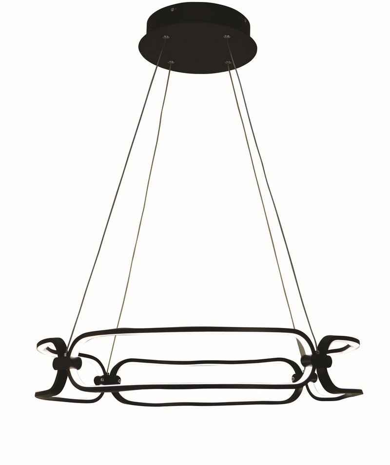 Thumprints T1072-BK LED Chandelier, Black