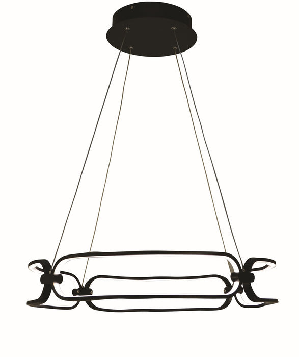 Thumprints T1072-BK LED Chandelier, Black