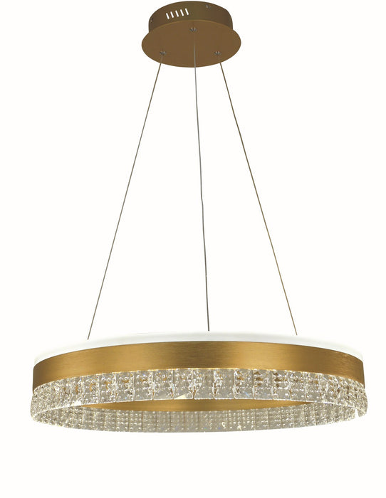 Thumprints T1076-BG LED Chandelier, Brushed Gold