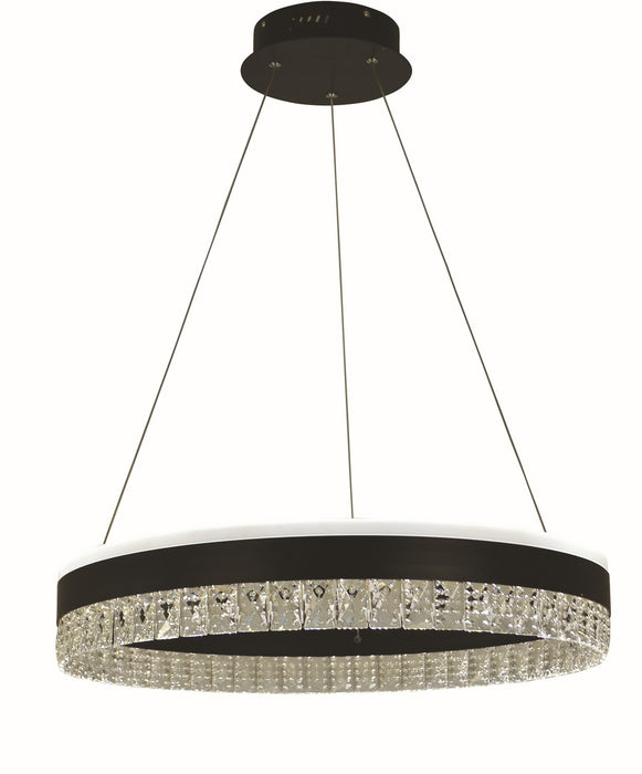 Thumprints T1076-BK LED Chandelier, Black