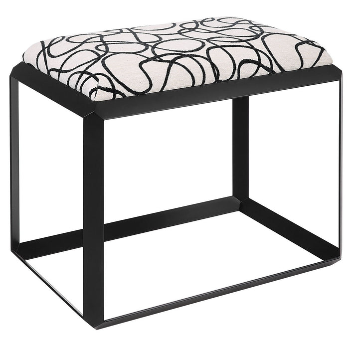 Uttermost 23768 Bench, Satin Black