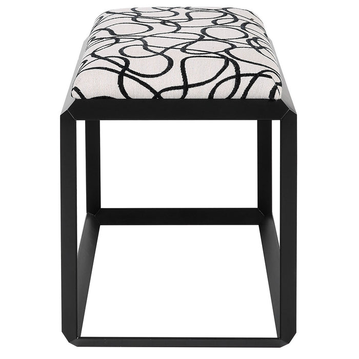 Uttermost 23768 Bench, Satin Black