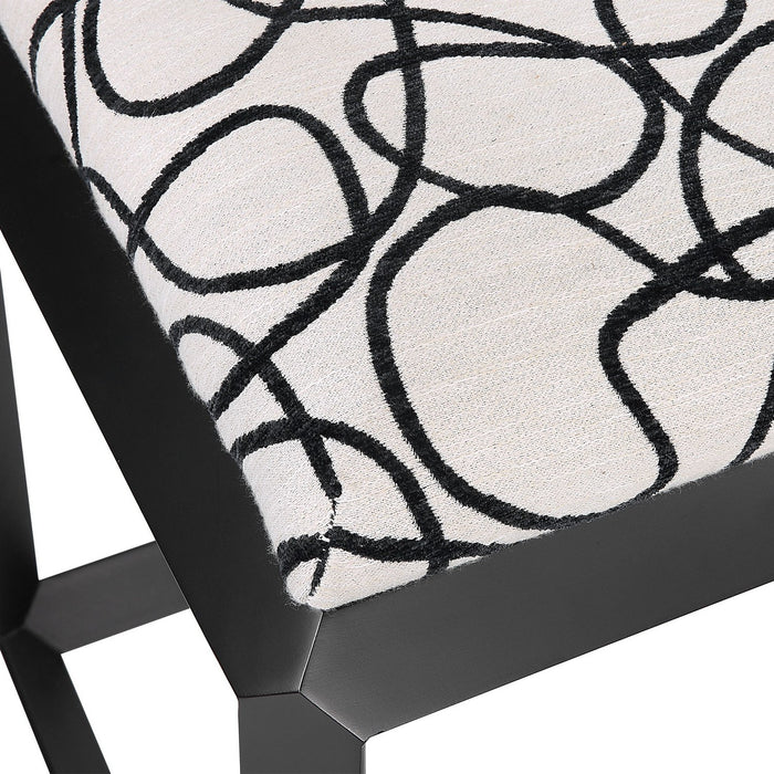 Uttermost 23768 Bench, Satin Black