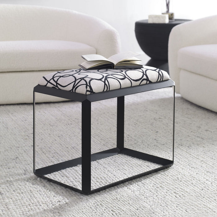 Uttermost 23768 Bench, Satin Black