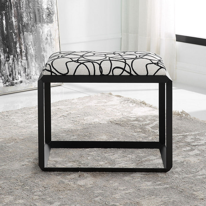 Uttermost 23768 Bench, Satin Black