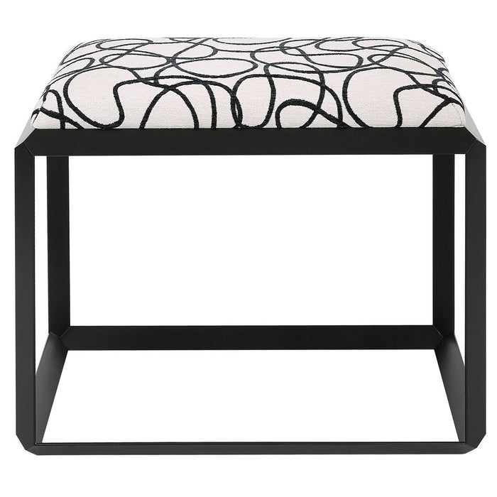 Uttermost 23768 Bench, Satin Black