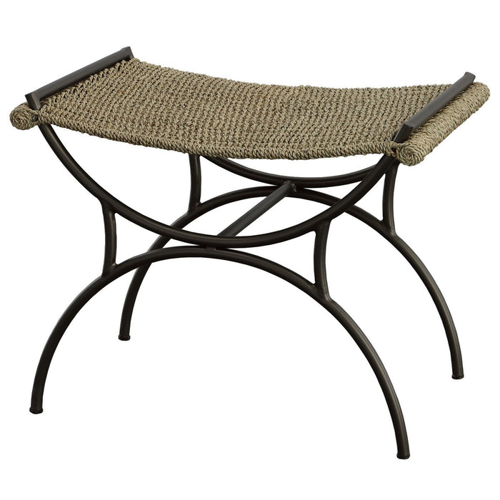 Uttermost 23770 Bench, Brushed Gunmetal