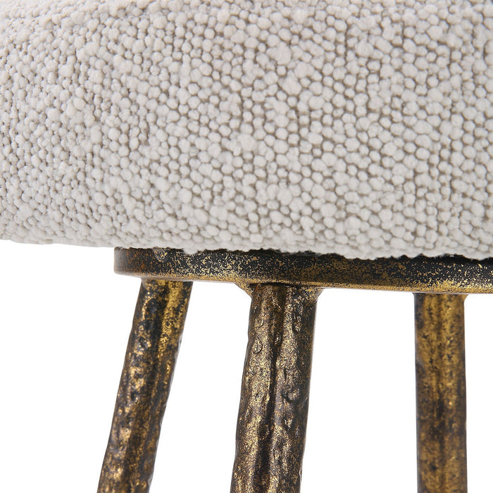 Uttermost 23771 Counter Stool, Gold Topped